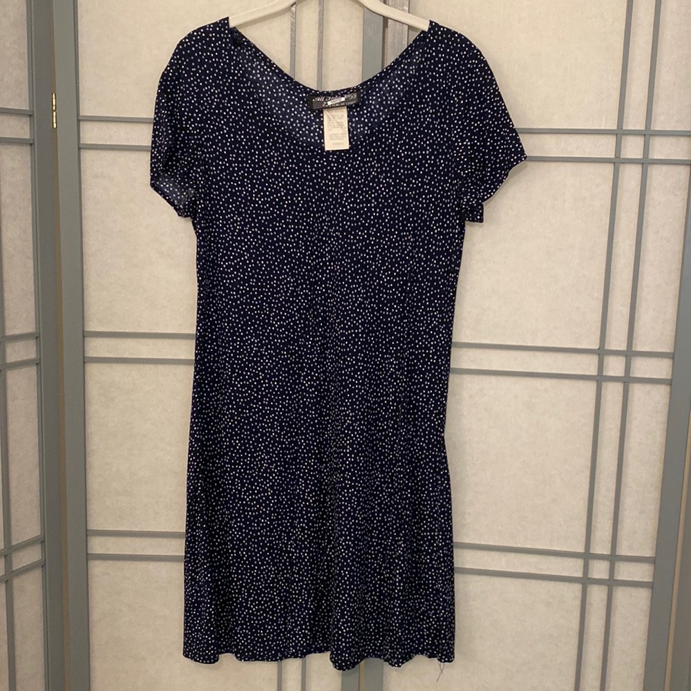 All That Jazz Navy Polka Dot Mini Dress